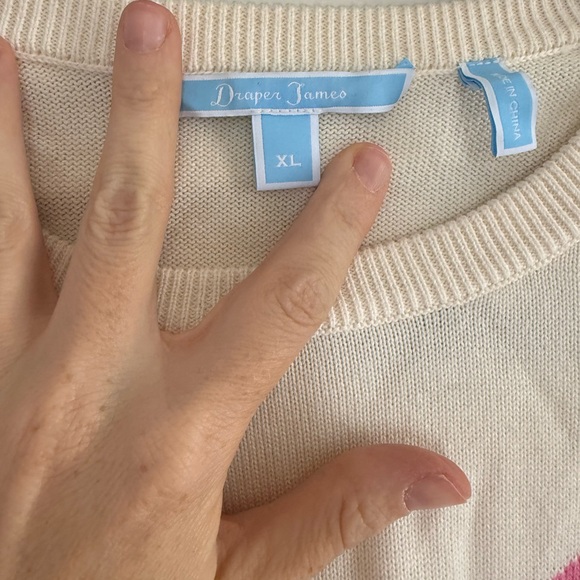 Draper James Ivory Knit Watermelon Sweater XL - Picture 3 of 4